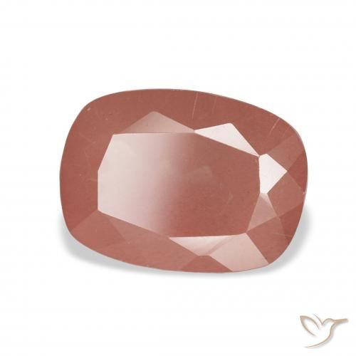 9,17 ctw natürlicher Blasses rötliches Orange Andesin-Labradorit, Kissen, Transparent