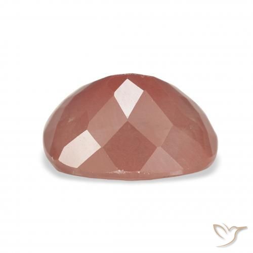 9,17 ctw natürlicher Blasses rötliches Orange Andesin-Labradorit, Kissen, Transparent