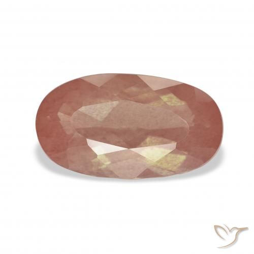 3.04ct Natürlicher Mittelorange Andesin-Labradorit, Oval, Transparent