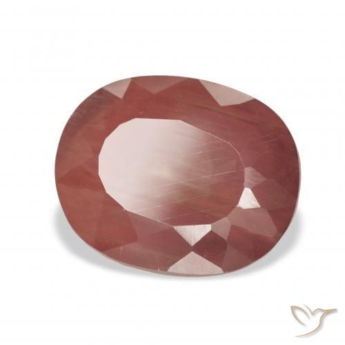 9,17 ctw natürlicher orange-rot Andesin-Labradorit, Oval, Transparent