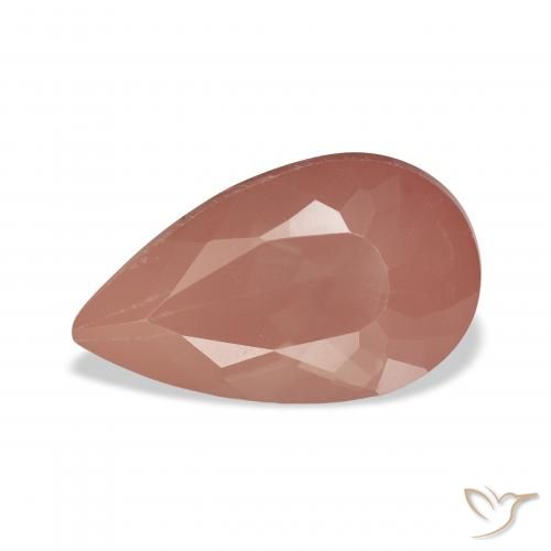 3.96ct Mittelrot Andesin-Labradorit, Birnenform, Transparent