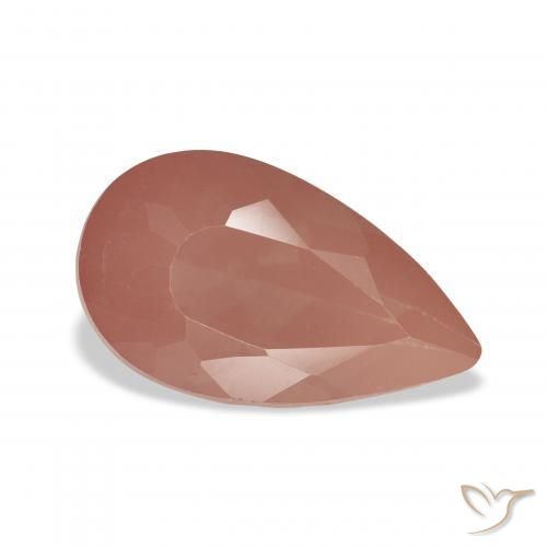9,17 ctw natürlicher Mittelrot Andesin-Labradorit, Birnenform, Transparent
