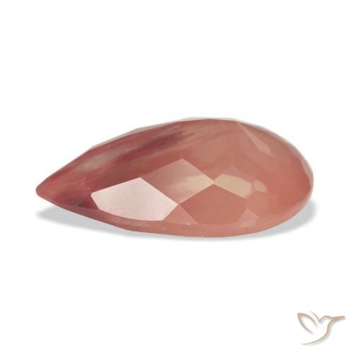 9,17 ctw natürlicher Blasses rötliches Orange Andesin-Labradorit, Birnenform, Transparent