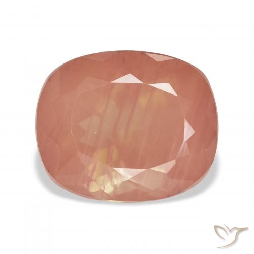7.17ct rötlich-orange Andesin-Labradorit, Kissen, Transparent