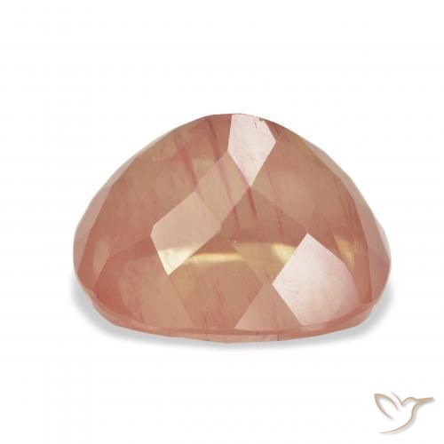 9,17 ctw natürlicher rötlich-orange Andesin-Labradorit, Kissen, Transparent