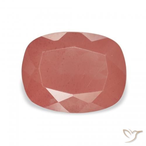 3.34ct Mittelrot Andesin-Labradorit, Kissen, Transparent