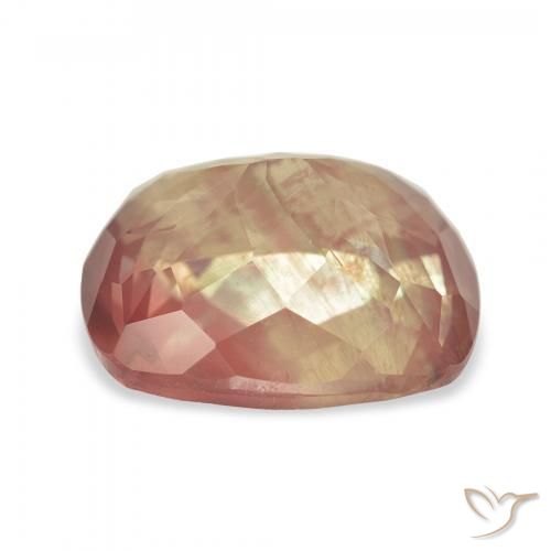 9,17 ctw natürlicher orange-rot Andesin-Labradorit, Kissen, Transparent