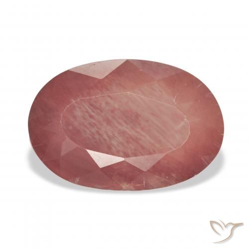5.54ct Blutrot Andesin-Labradorit, Oval, Transparent