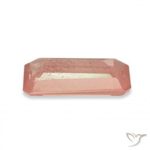 9,17 ctw natürlicher Orangerosa Andesin-Labradorit, Oktagonschliff, Transparent