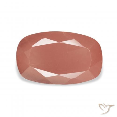 4.45ct Himbeerrosa Andesin-Labradorit, Kissen, Lichtdurchlässig