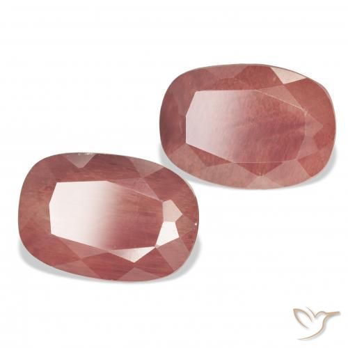 5.97 ct natürliche Mittelrosa Andesin-Labradorit-Edelsteine, Kissen, Lichtdurchlässig