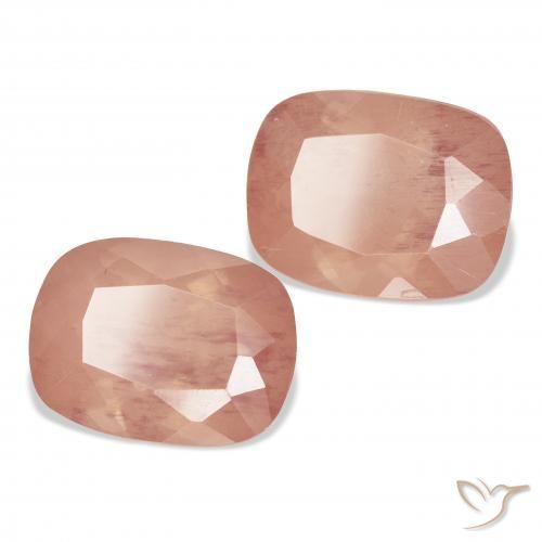 6.36 ct natürliche Grapefruit-Rosa Andesin-Labradorit-Edelsteine, Kissen, Transparent