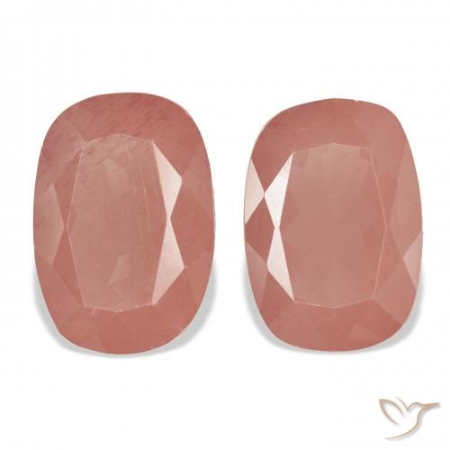 7.04ctw Mittelrosa Andesin-Labradorit, Kissen, Transparent