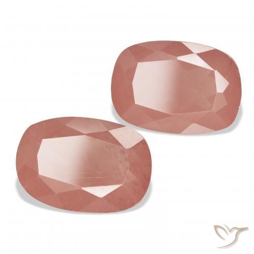 7.04 ct natürliche Mittelrosa Andesin-Labradorit-Edelsteine, Kissen, Transparent