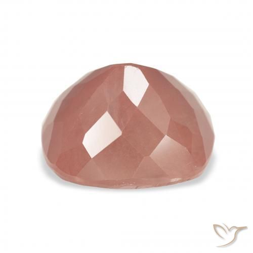 9,17 ctw natürlicher Mittelrosa Andesin-Labradorit, Kissen, Transparent