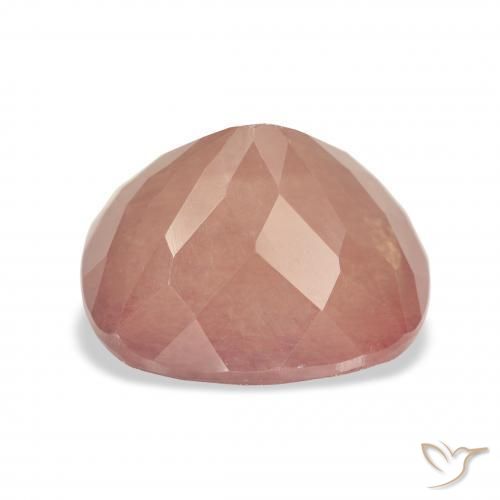 9,17 ctw natürlicher Orangerosa Andesin-Labradorit, Kissen, Transparent
