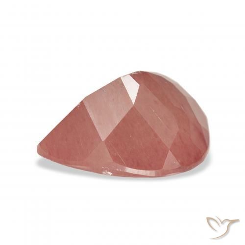 9,17 ctw natürlicher Orangerosa Andesin-Labradorit, Birnenform, Transparent
