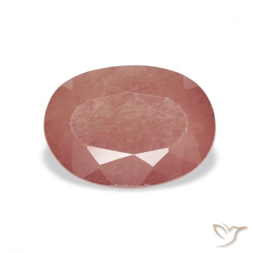 1.72ct Mittelrosa Andesin-Labradorit, Oval, Transparent