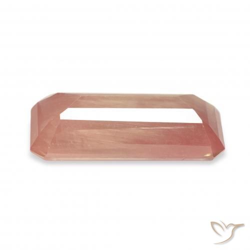 9,17 ctw natürlicher Grapefruit-Rosa Andesin-Labradorit, Oktagonschliff, Transparent