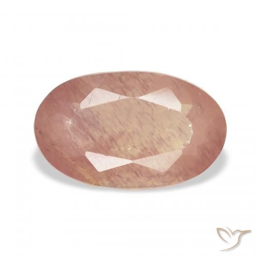 2.31ct Helles rötliches Orange Andesin-Labradorit, Oval, Transparent
