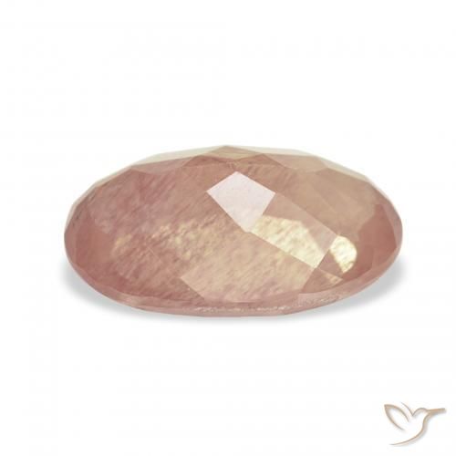 9,17 ctw natürlicher Helles rötliches Orange Andesin-Labradorit, Oval, Transparent