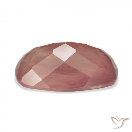 9,17 ctw natürlicher Blush Rot Andesin-Labradorit, Kissen, Transparent