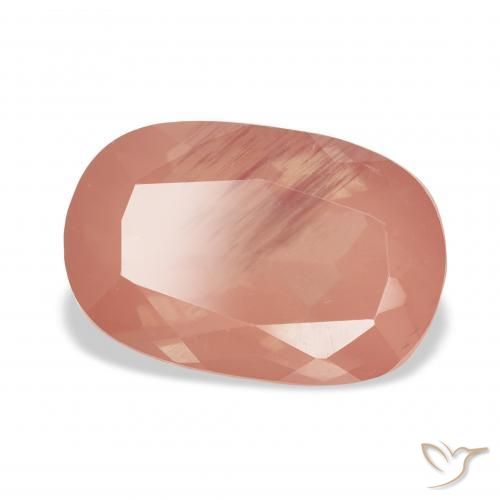 9,17 ctw natürlicher rötlich-orange Andesin-Labradorit, Kissen, Transparent