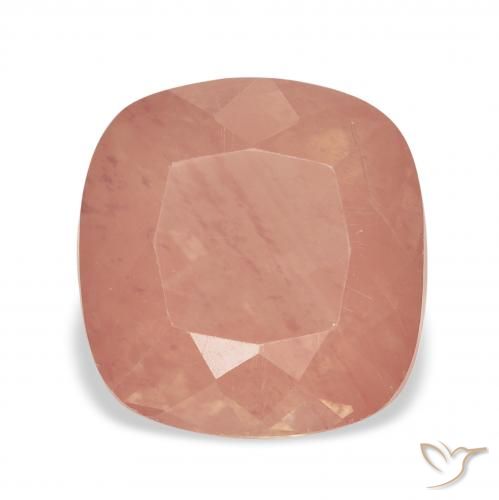 3.66ct rötlich-orange Andesin-Labradorit, Kissen, Transparent