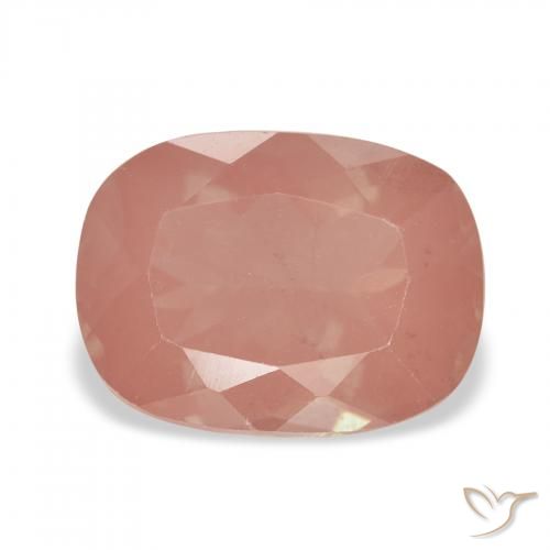 2.40ct rötlich-orange Andesin-Labradorit, Kissen, Transparent