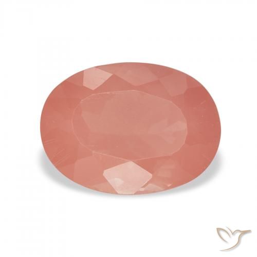 1.90ct Pale Red Orange Andesin-Labradorit, Oval, Transparent