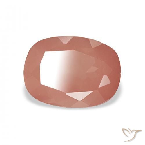 9,17 ctw natürlicher Blasses rötliches Orange Andesin-Labradorit, Kissen, Transparent