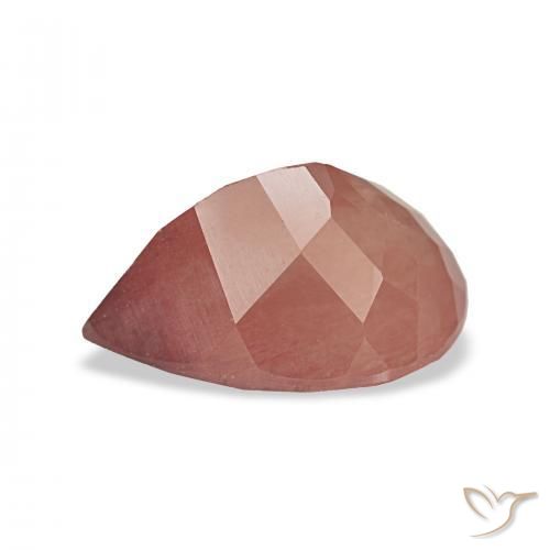9,17 ctw natürlicher Mittelrot Andesin-Labradorit, Birnenform, Transparent