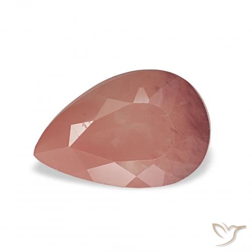 1.86ct Mittelrosa Andesin-Labradorit, Birnenform, Transparent