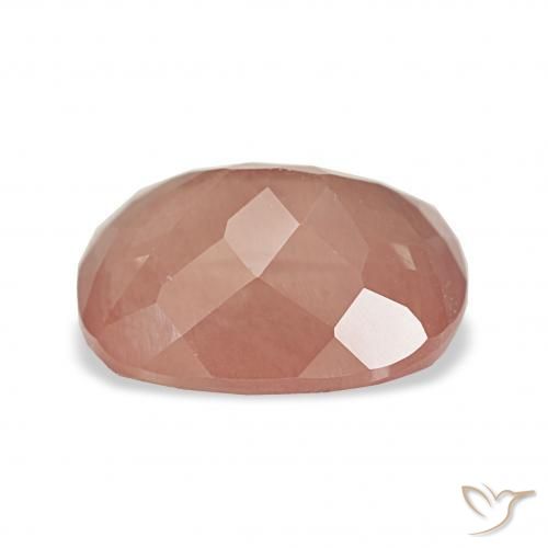 9,17 ctw natürlicher Mittelrosa Andesin-Labradorit, Kissen, Transparent