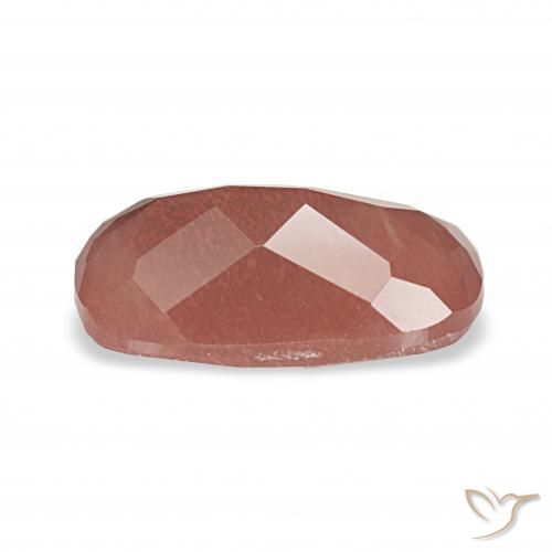 9,17 ctw natürlicher Mittelrot Andesin-Labradorit, Kissen, Transparent