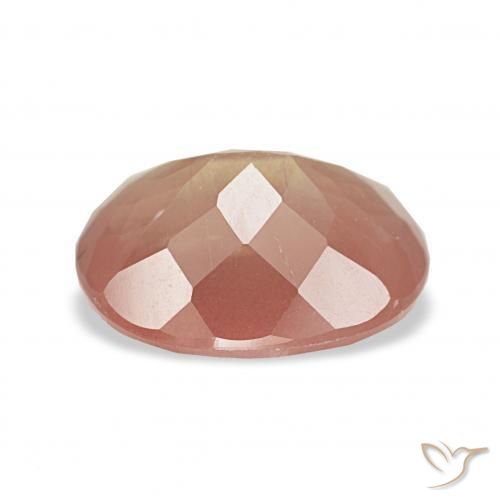 9,17 ctw natürlicher Helle Pfirsichorange Andesin-Labradorit, Kissen, Transparent