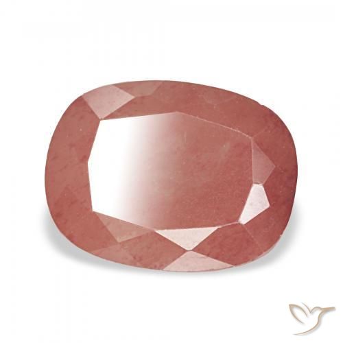 9,17 ctw natürlicher Mittelrot Andesin-Labradorit, Kissen, Transparent