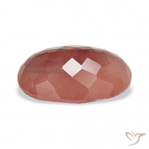 9,17 ctw natürlicher Blasses rötliches Orange Andesin-Labradorit, Oval, Lichtdurchlässig