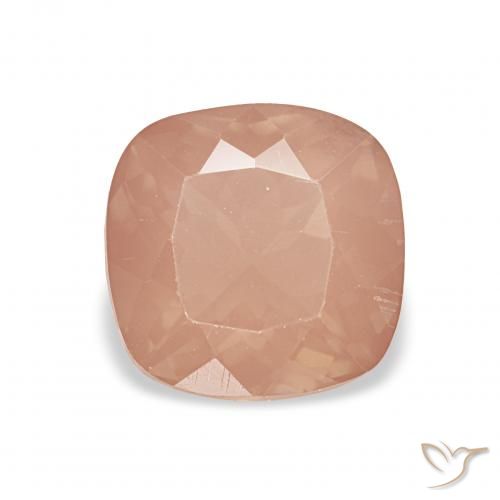 2.35ct Helles rötliches Orange Andesin-Labradorit, Kissen, Transparent