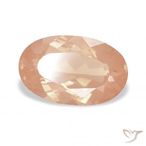 9,17 ctw natürlicher hellorange Andesin-Labradorit, Oval, Transparent
