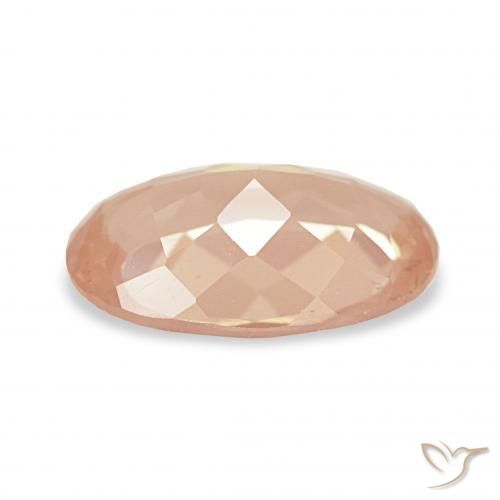 9,17 ctw natürlicher hellorange Andesin-Labradorit, Oval, Transparent