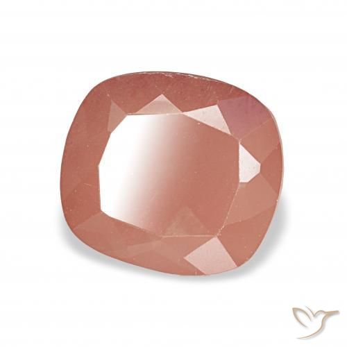 9,17 ctw natürlicher rötlich-orange Andesin-Labradorit, Kissen, Transparent