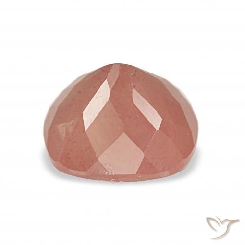9,17 ctw natürlicher rötlich-orange Andesin-Labradorit, Kissen, Transparent