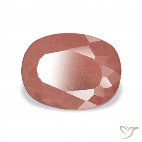 9,17 ctw natürlicher Blasses rötliches Orange Andesin-Labradorit, Kissen, Lichtdurchlässig