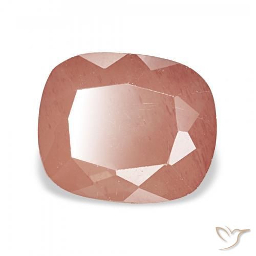 9,17 ctw natürlicher Blasses rötliches Orange Andesin-Labradorit, Kissen, Transparent