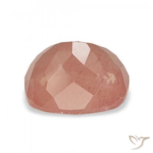 9,17 ctw natürlicher Blasses rötliches Orange Andesin-Labradorit, Kissen, Transparent