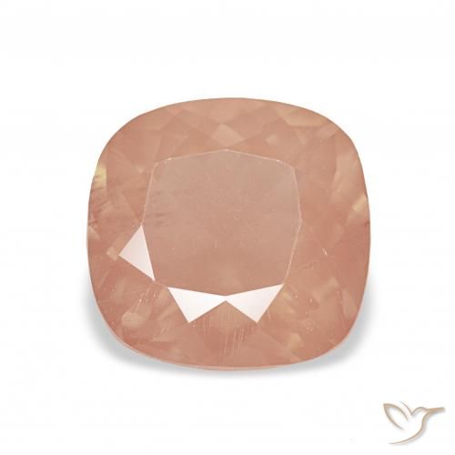 2.76ct Helles rötliches Orange Andesin-Labradorit, Kissen, Transparent
