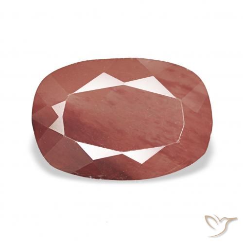 2.68ct Mittelrot Andesin-Labradorit, Kissen, Transparent