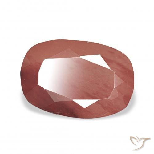 9,17 ctw natürlicher Mittelrot Andesin-Labradorit, Kissen, Transparent