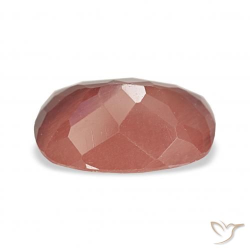 9,17 ctw natürlicher Mittelrot Andesin-Labradorit, Kissen, Transparent